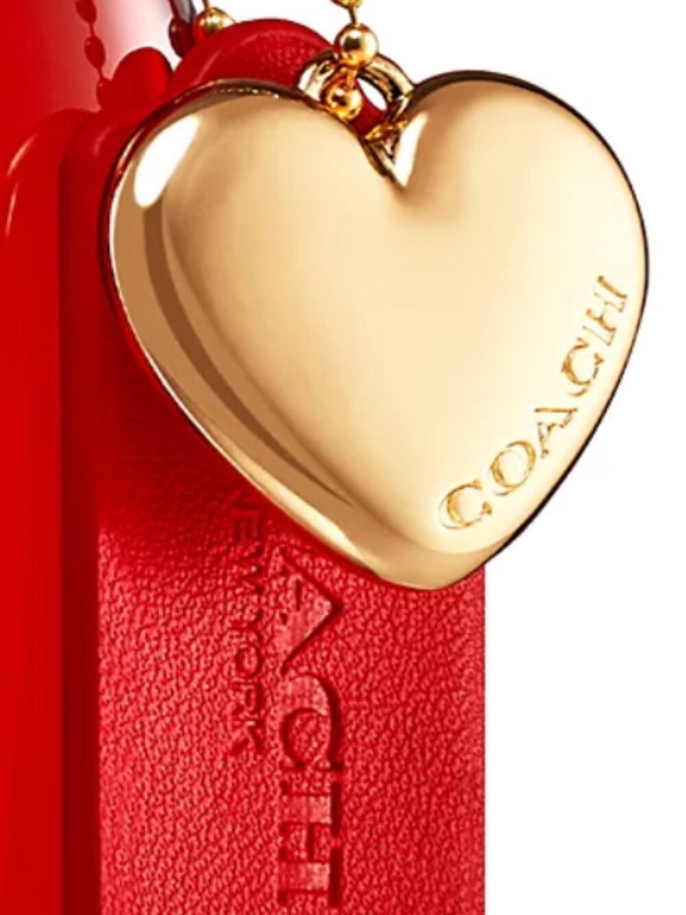 Coach Gold Heart & Bold Red Hangtag Set  NWOTs
